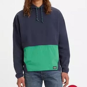 Levi's Utility Hoodie Sweat Shirt Peacoat Blue NWT